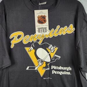 Vintage Pittsburgh Penguins Shirt Mens XL Black NHL Hockey Signal Sports 90s